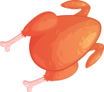 Illustration d'un poulet rôti doré et savoureux, symbole de notre sélection de volailles fraîches à la Boucherie Nador.