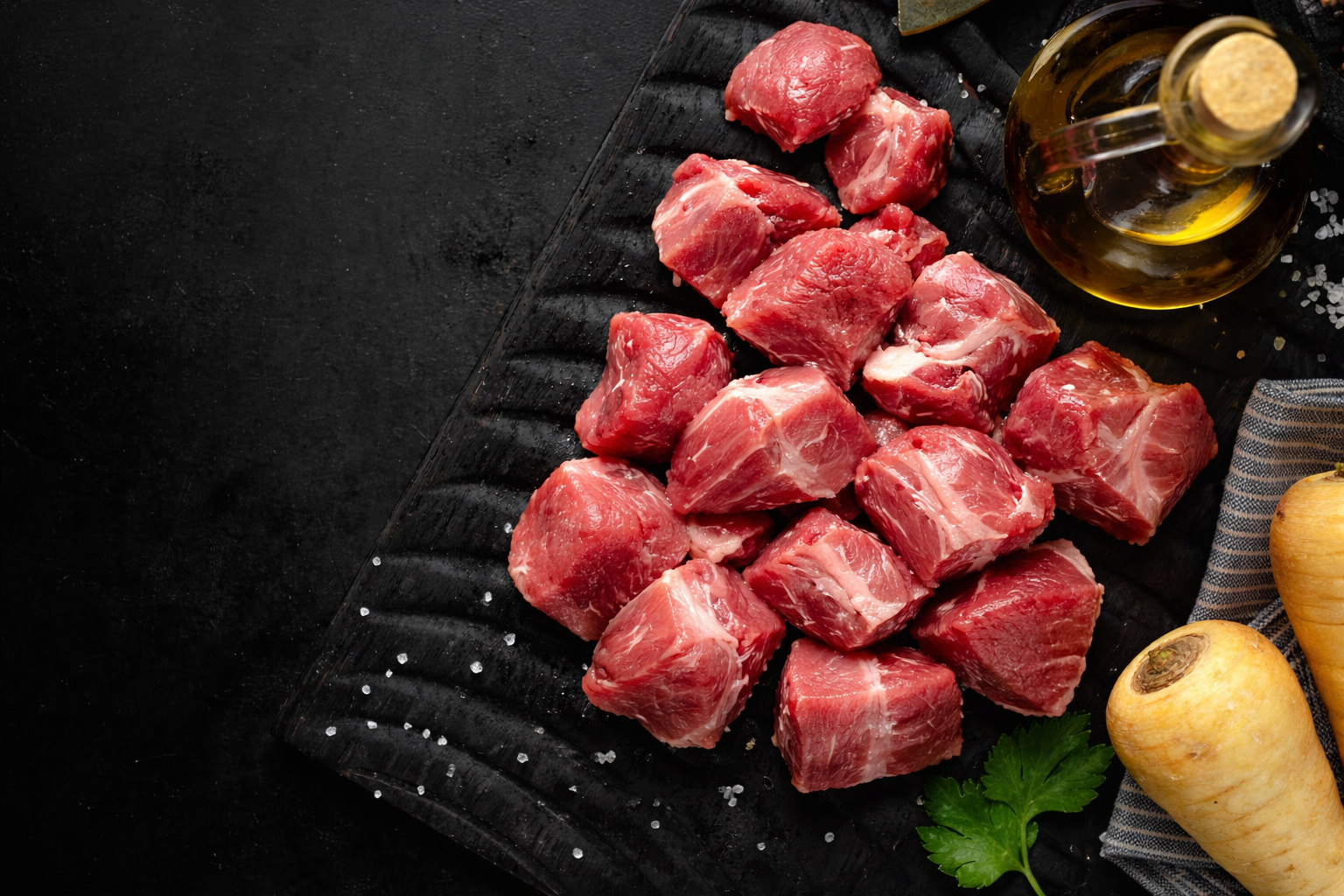 Morceaux de bœuf à mijoter pour plats traditionnels, fraîcheur et qualité garanties. - Boucherie Nador Bordeaux