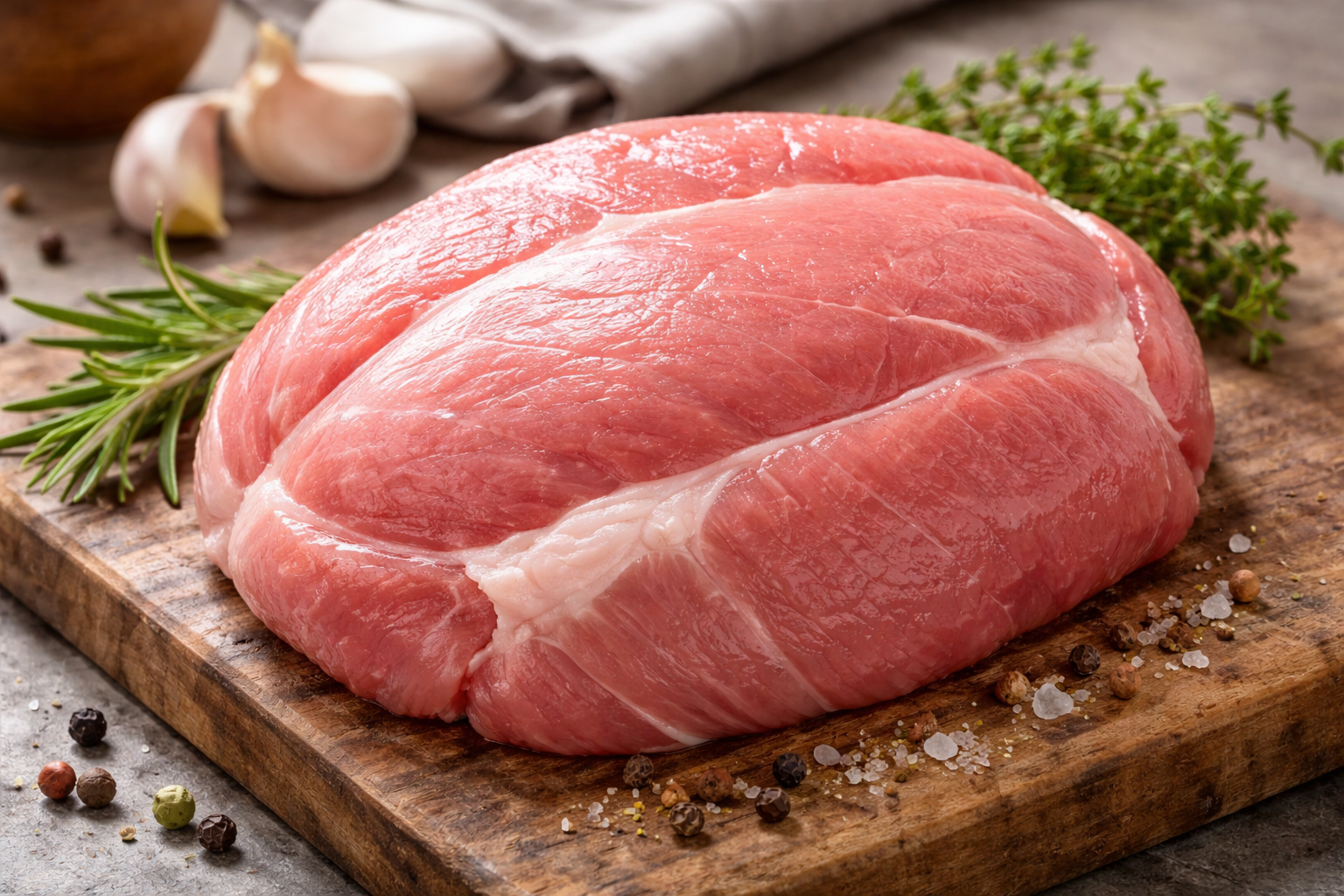 Noix de veau halal fraîche à rôtir proposée par la Boucherie Nador.